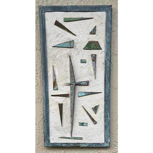 Abstract Exquisite Pair of Joseph Malekan Abstract Mixed-Media Wall Sculptures For Sale - Image 3 of 14