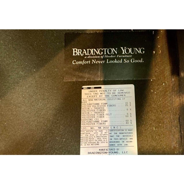 Bradington Young Bradington Young Brown Leather Sofa For Sale - Image 4 of 7