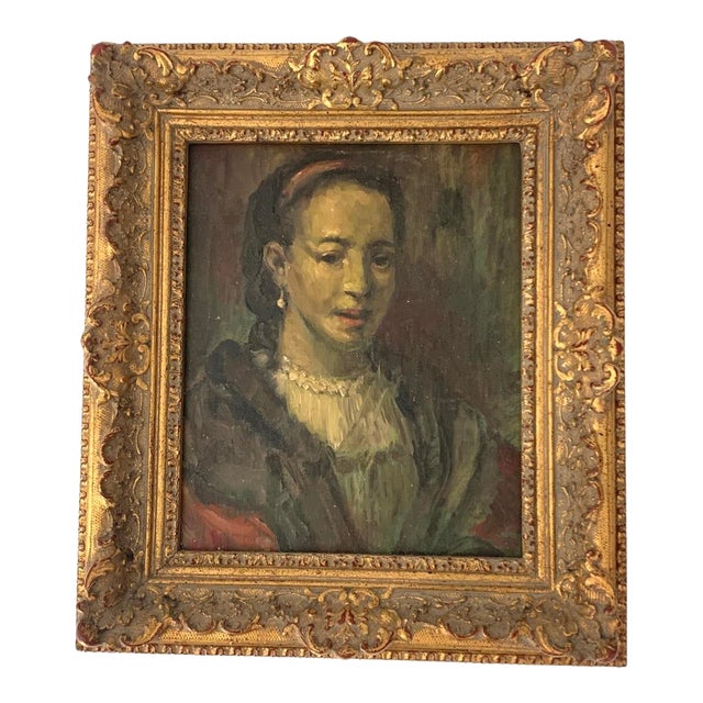 1970s Portrait of Rembrandt's Wife Painting For Sale