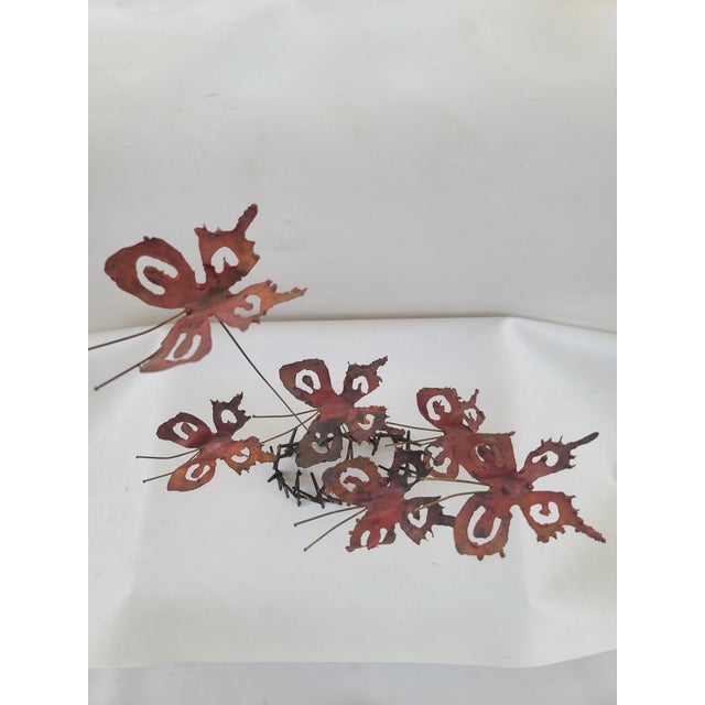Signed Brutalist Metal Butterflies Sculpture For Sale In San Antonio - Image 6 of 11