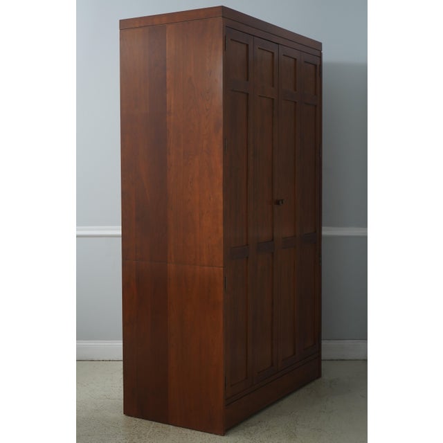 Age: C.2007 Details: Finish no.11 Solid Cherry Adjustable Shelves High Quality Construction Large Impressive Cabinet Nice...