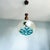 1960s Mid-Century Modern Agua Blue Art Glass Pendant Light in Teak, 1960s For Sale - Image 5 of 11