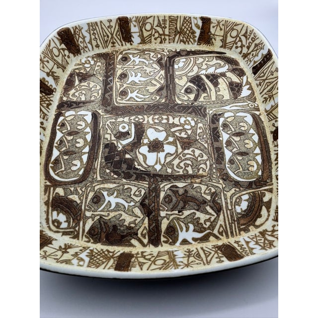 Vintage Nils Thorsson Royal Copenhagen Faience Baca Series Shallow Dish For Sale - Image 17 of 18