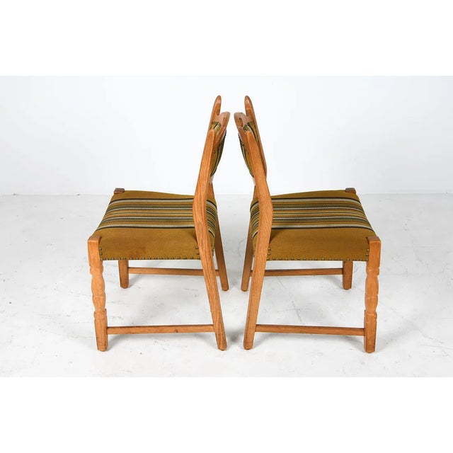 Wood 1970s Vintage Danish Oak Dining Chairs in the Style of Henning Kjærnulf, Set of Eight For Sale - Image 7 of 15