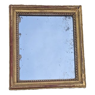 Small Antique Louis Philippe Giltwood Mirror, 1890s For Sale