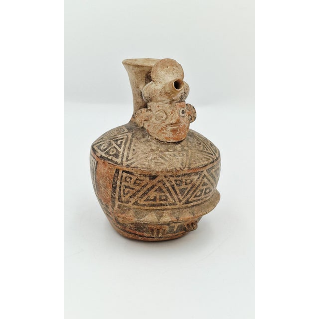Anthropomorphic Terracotta Vase from the Ancient Pre-Columbian Cultures of the Andes For Sale - Image 6 of 15