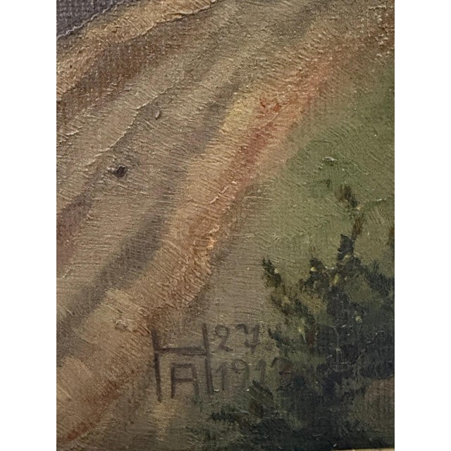 Arno Heynhold, Normannstein, Treffurt, 1913, Oil Painting on Canvas For Sale - Image 6 of 13