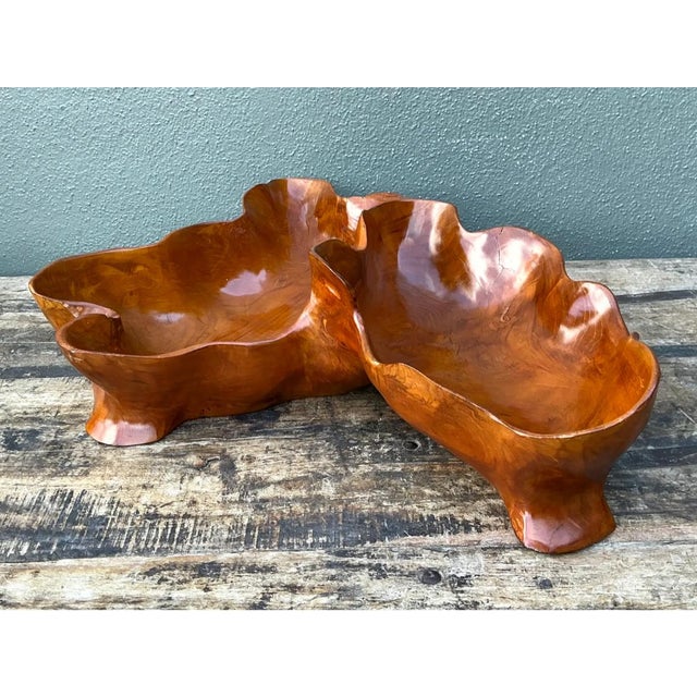Vintage Organic Form Wood Bowl For Sale - Image 14 of 14