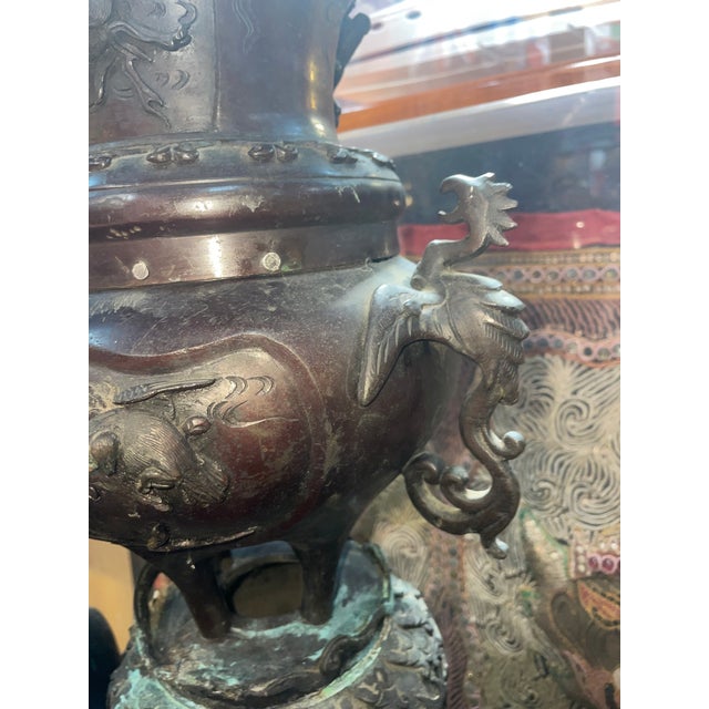 Late 19th Century Japanese Meiji Period (1868-1912) Bronze ‘Koro’ or Incense-Burner For Sale - Image 4 of 12