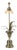 Hollywood Regency Brass Palm Leaf Double Socket Table Lamp, Europe, 1960s For Sale