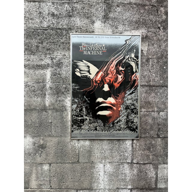 Vintage 1980s "The Infernal Machine" PLay Original Promotional Poster Authographed by Maggie Smith. For Sale - Image 4 of 15