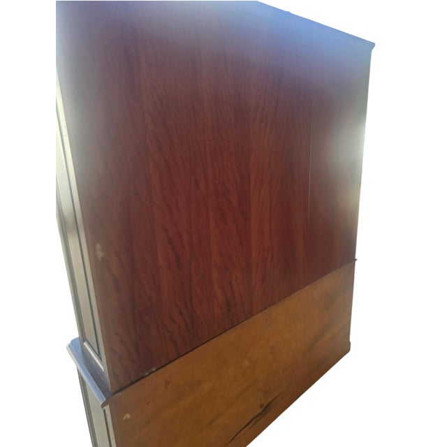 Vintage Henredon Burl Wood Display Cabinet, Bookcase or China Cabinet For Sale - Image 9 of 12