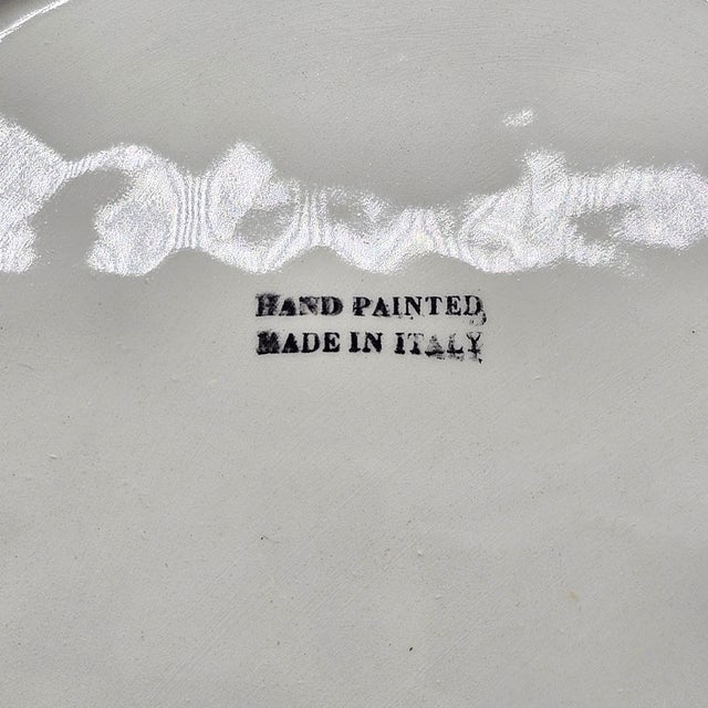 Hand Painted Majolica Zanolli Italian Fish Plates & Platter Set of 6 For Sale - Image 9 of 16