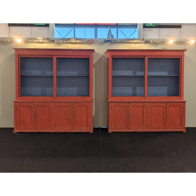 Antique Lacquered Bookcases and Sideboards, 1890, Set of 2 For Sale - Image 6 of 6