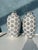 Pair of Tall Vases With Blue Floral Medalions-2 For Sale - Image 4 of 6