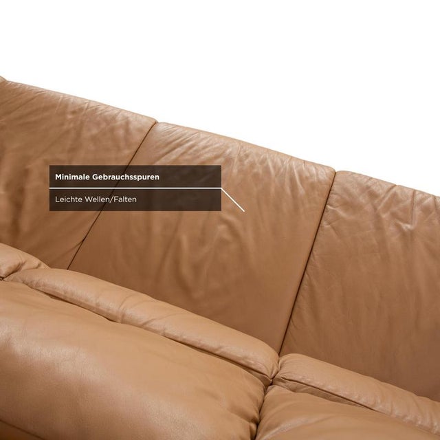 Animal Skin 4-Seater Sofa in Brown-Beige Leather from Himolla For Sale - Image 7 of 13