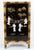 Late 20th Century Vintage Black Lacquer & Faux Bamboo Chinoiserie Narrow Accent Cabinet With Mother-of-Pearl Inlay For Sale - Image 5 of 10