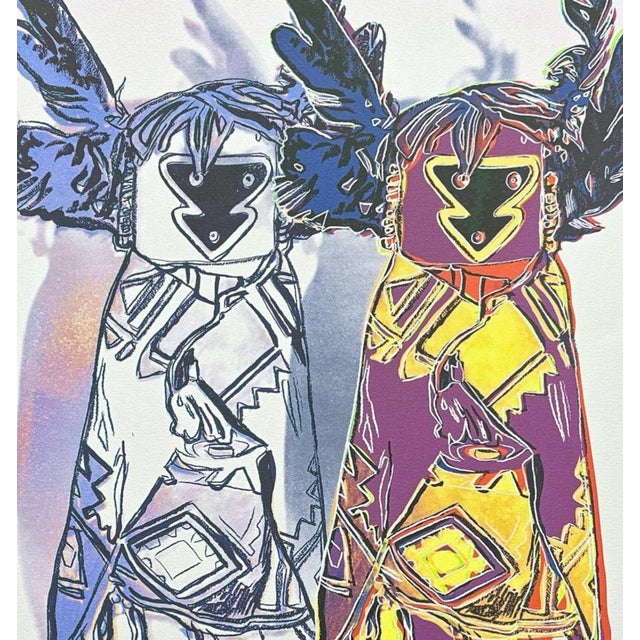 Andy Warhol (after) "Kachina Dolls" print, size 60 x 60 cm, plate signed bottom right, numbered with pencil on heavy...