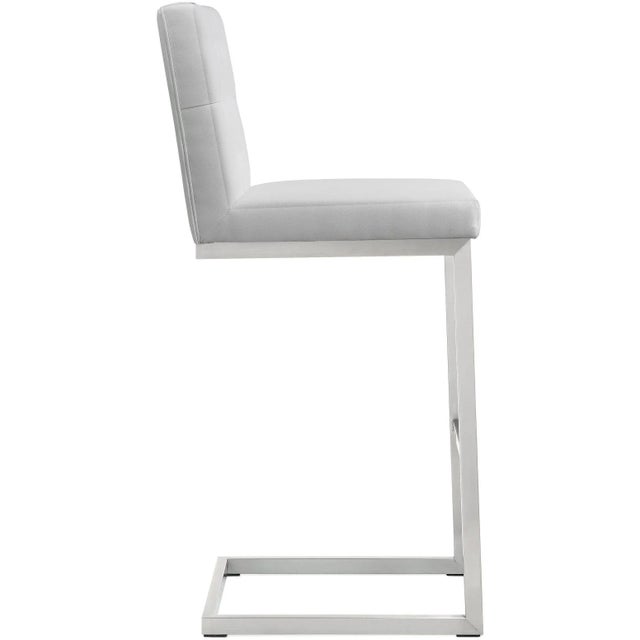 Helsinki White Steel Bar Stools - Set of 2 For Sale - Image 4 of 12