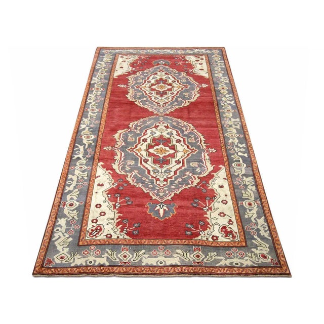 1960s Turkish Oushak Rug For Sale In Los Angeles - Image 6 of 7