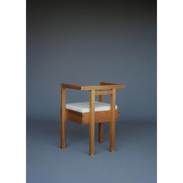Dutch Architects Side Chair in Pine, 1960s For Sale - Image 4 of 13