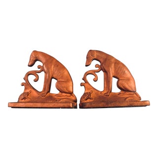 1920s Dog Looking at Turtle Bookends - a Pair For Sale