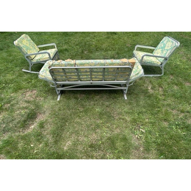 1950s Mid-Century Aluminum Patio Louger/ Daybed 3 Piece Set For Sale In Washington DC - Image 6 of 6