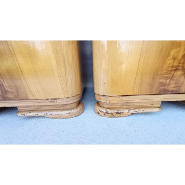 Art Deco Bedside Tables by Jindřich Halabala for Up Závody, 1950s, Set of 2 For Sale - Image 14 of 18