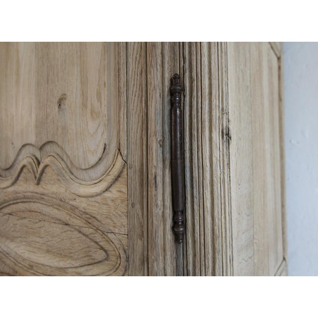19th Century French Provincial Bleached Oak Wardrobe For Sale - Image 15 of 18