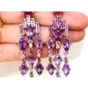 Bochic "Capri" Vintage Ruby & Purple Amethyst Earrings Set in 18k Gold & Silver For Sale - Image 16 of 18