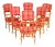Colorful Vintage Custom French Country Style Dining Chairs - Set of 6 For Sale