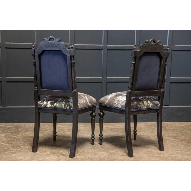 19th Century Napoleon III Ebonized Salon Suite, Set of 3 For Sale - Image 17 of 18