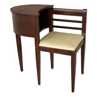 Vintage Mid Century Gossip Bench Telephone Table For Sale