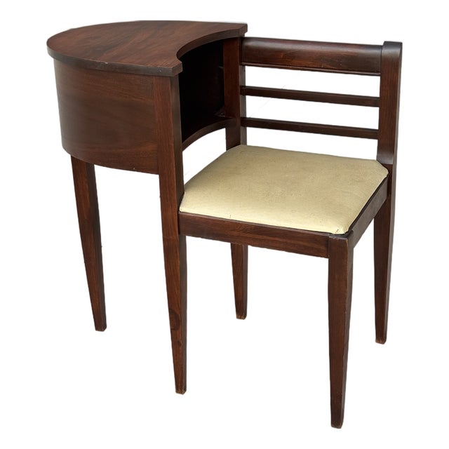 Vintage Mid Century Gossip Bench Telephone Table For Sale