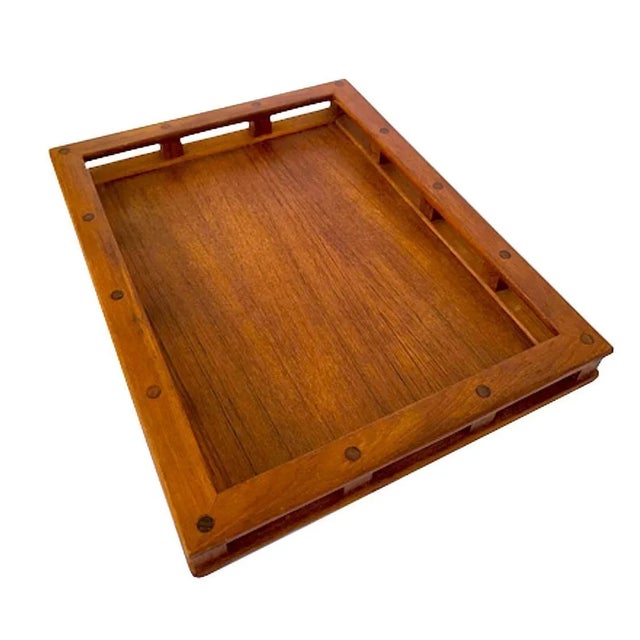 1970s 1970s Jens Quistgaard Teak Wood Serving Tray Designed for Dansk For Sale - Image 5 of 10