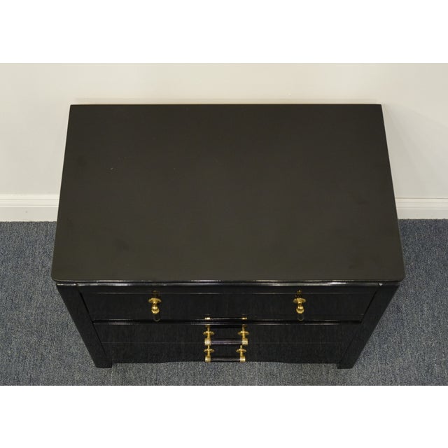 Contemporary Lane Furniture Black Lacquered 26 Nightstand Chairish