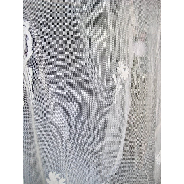 Early 19th Century French Lace Napoleon Sheer Curtains a Pair For Sale - Image 10 of 12