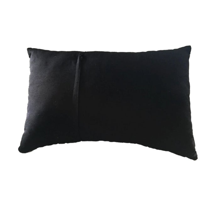 Vintage Custom Made Mud Cloth Black & White Lumbar Pillow 22" W For Sale In New York - Image 6 of 6
