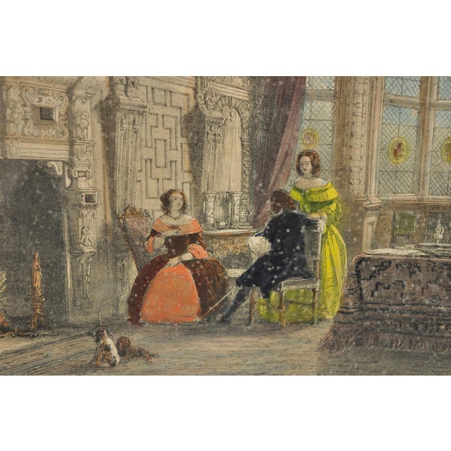 Antique Colored Lithograph 3d Frame Hall of Levens & Trophy Room Joseph Nash - Set of 2 For Sale - Image 10 of 18