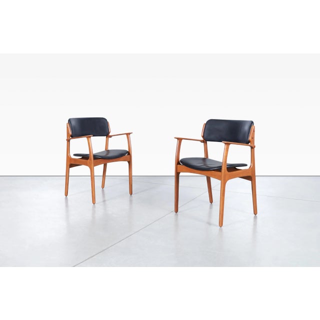 Black 1960s Danish Teak Dining Chairs Model Od-49 by Erik Buch for Oddense Maskinsnedkeri - Set of 6 For Sale - Image 8 of 12