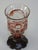 Art Deco Cup Goblet Bohemian Glass Ruby Flashed Cut Engraved Cornucopia Antique Grand Tour For Sale - Image 3 of 17