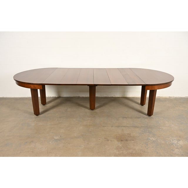 Wood L. & J. G. Stickley Antique Mission Oak Arts & Crafts Extension Dining Table | Newly Refinished For Sale - Image 7 of 17