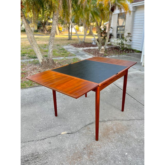 Hundevad Extending Game or Dining Table With Reversible Tabletop Leaf