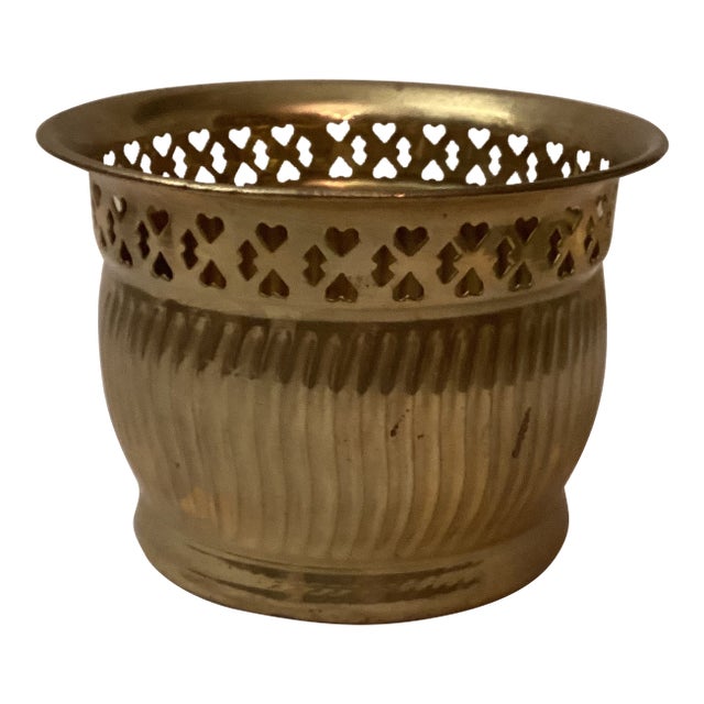 Vintage Brass Planter For Sale