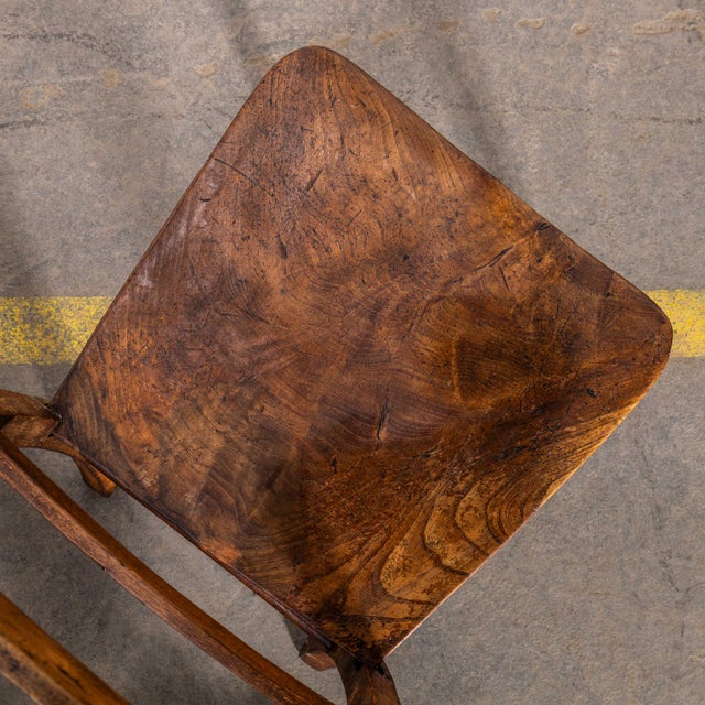 Wood English Ash and Elm Childrens Chapel Chairs, 1940s, Set of 5 For Sale - Image 7 of 8