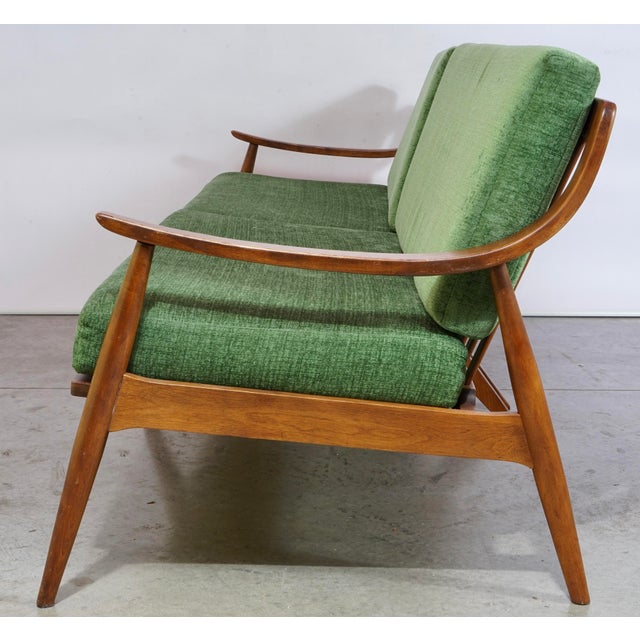 1960s 1960s Mid Century Modern Walnut Sectional Sofa by Tell City Chair Company For Sale - Image 5 of 13