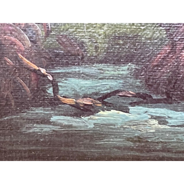 Salmon Scottish Angling Fishing Oil Painting – “Burn Trout” by James B. Russell, c.1914 For Sale - Image 8 of 18