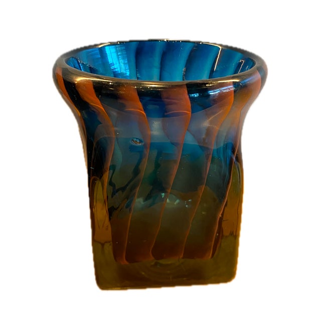 Stunning Robert C. Fritz Art Glass Candle Holders - Set of 4 For Sale