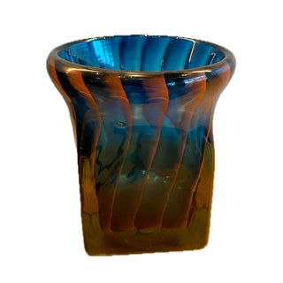 Stunning Robert C. Fritz Art Glass Votives Candle Holders - Set of 4 For Sale