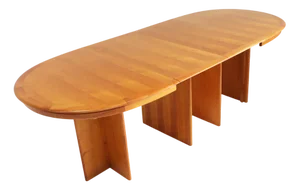 Vintage Oval Extendable Dining Table, 1960s